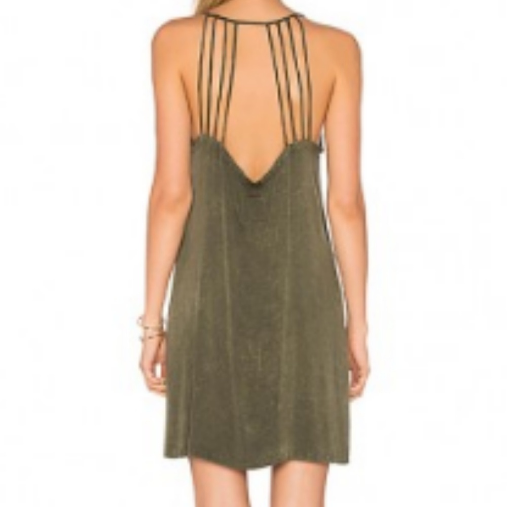 Chaser Halter Strappy Dress in Vintage Black